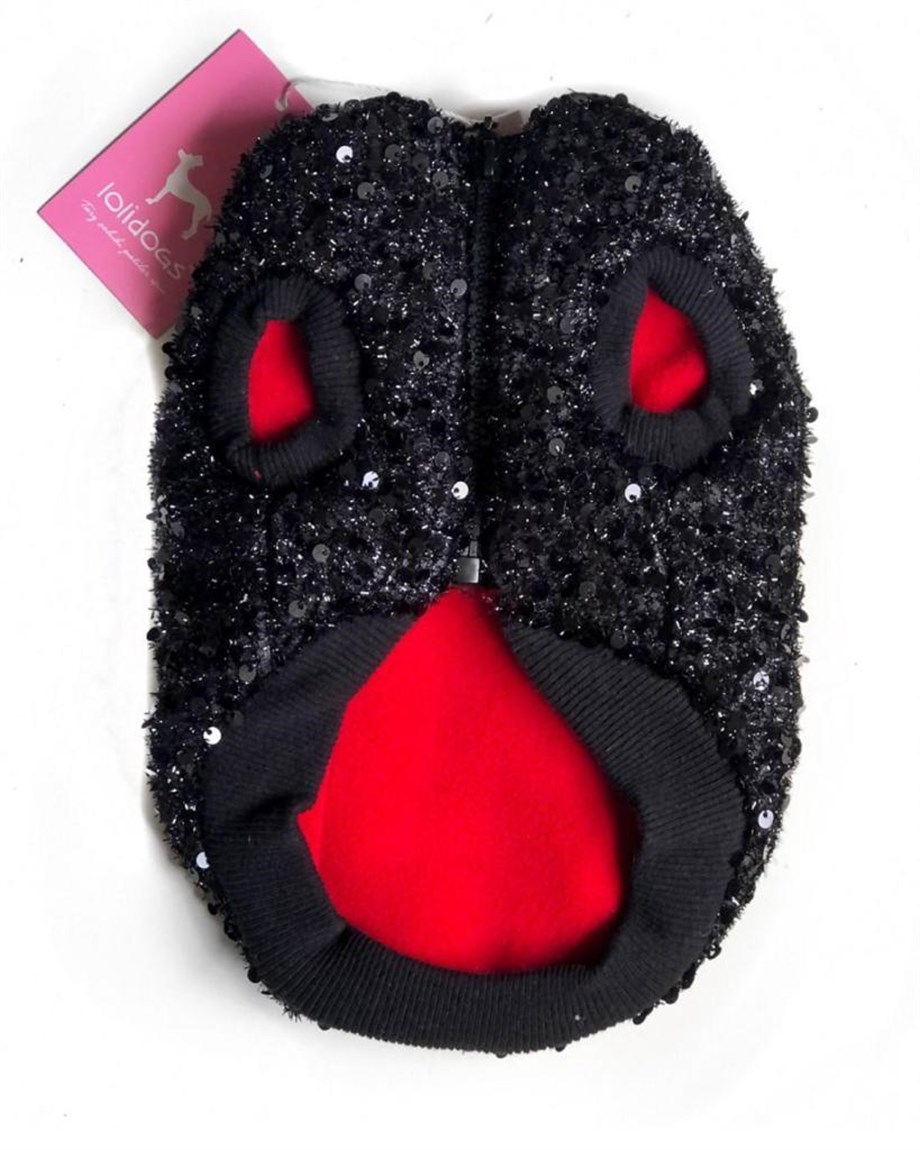 Lollidogs Amy Sedgered Dog Coat Black