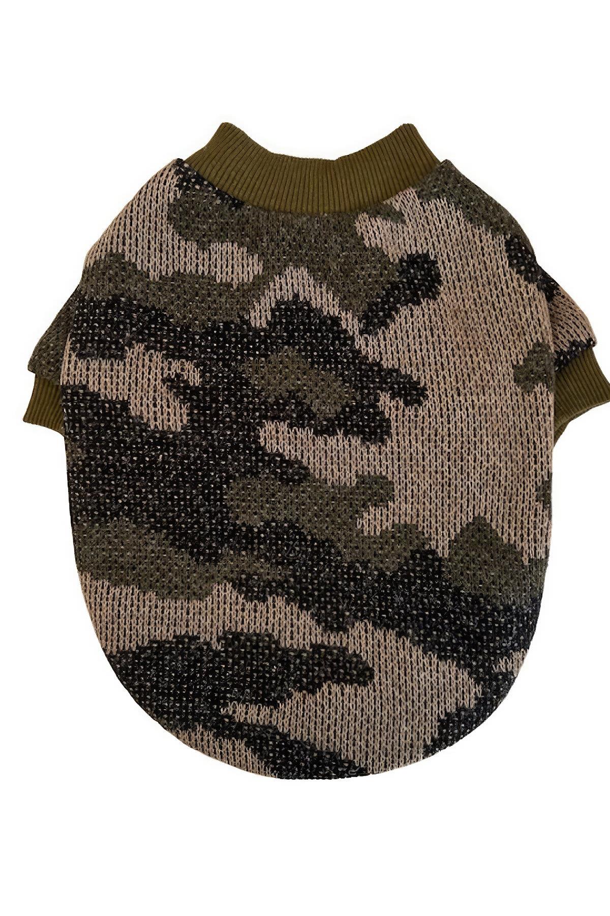 Lolidogs Army Kamuflaj Desenli Triko Köpek Kazağı