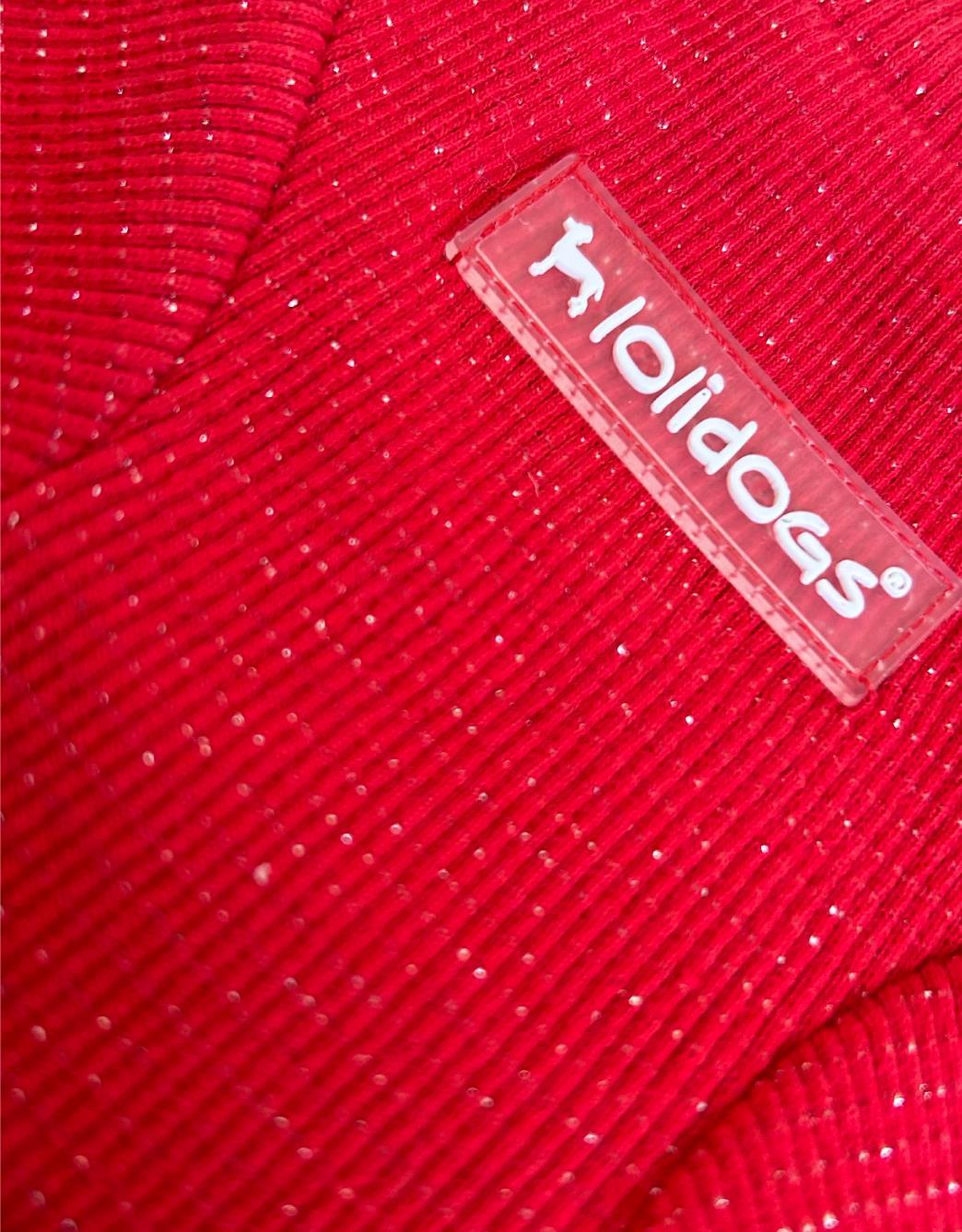 Lolidogs Basics - Kaşkorse Köpek Sweatshirtü Sparkle Red