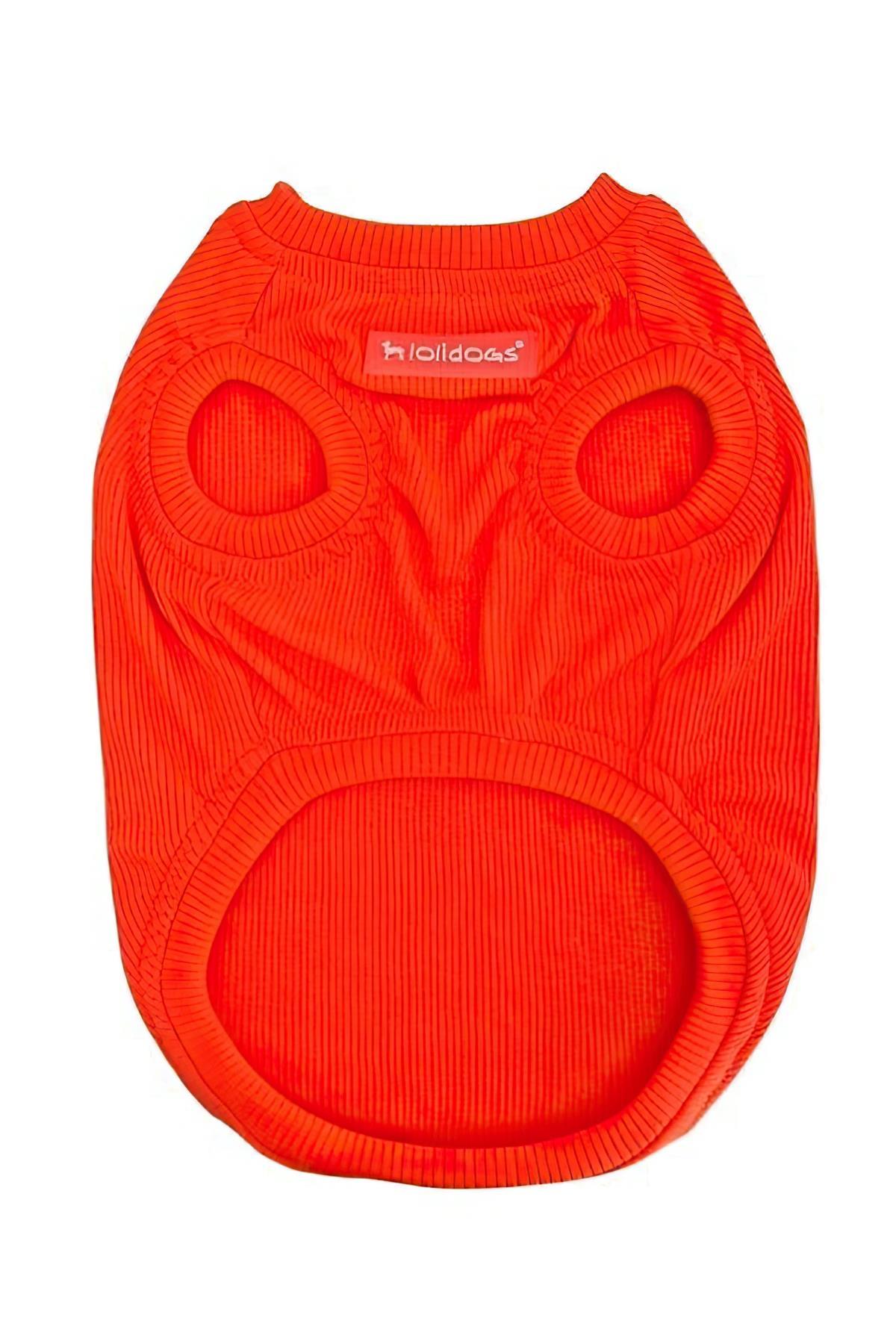 Lolidogs Basics - Kaşkorse Köpek Tshirtü Neon Turuncu