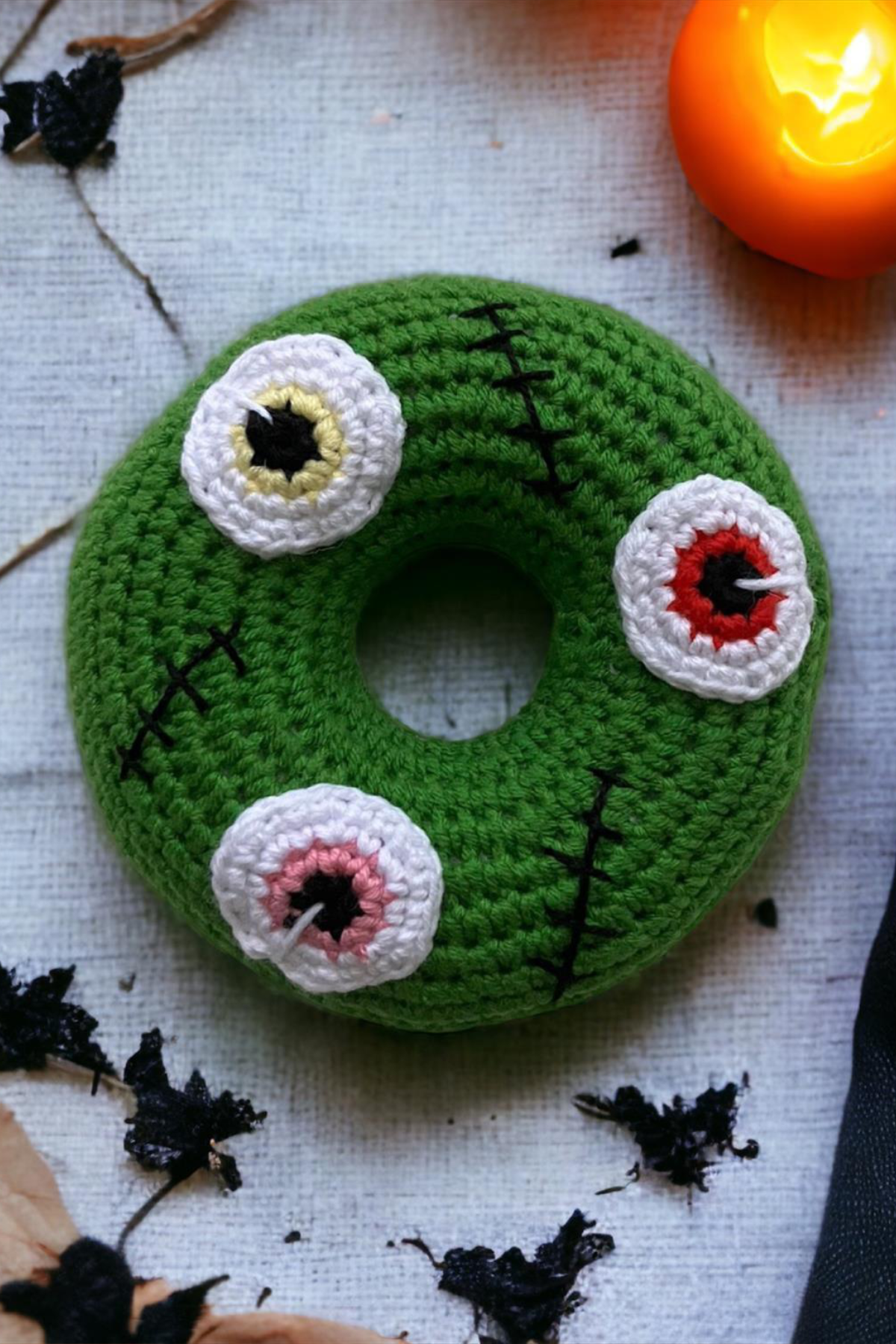 Lolidogs Halloween Scary Donut Örgü Köpek Oyuncağı