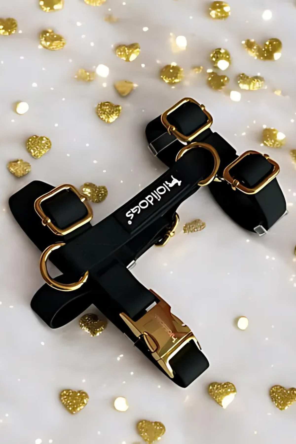 Lolidogs Jelly Lux Collection Köpek Göğüs Tasması Black Pearl Siyah