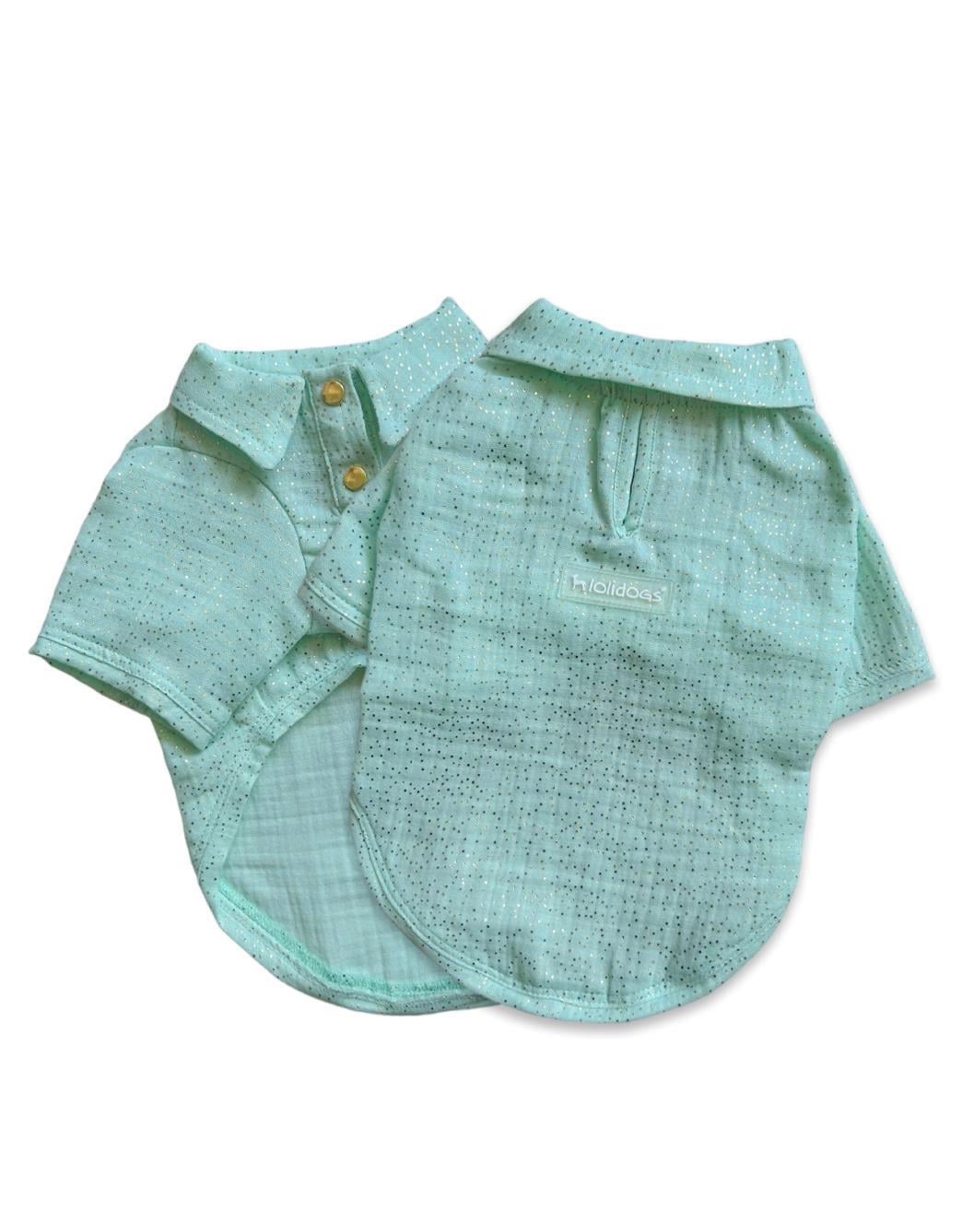 Lolidogs Muslin Dog Tunic Shirt Dreamer Mint