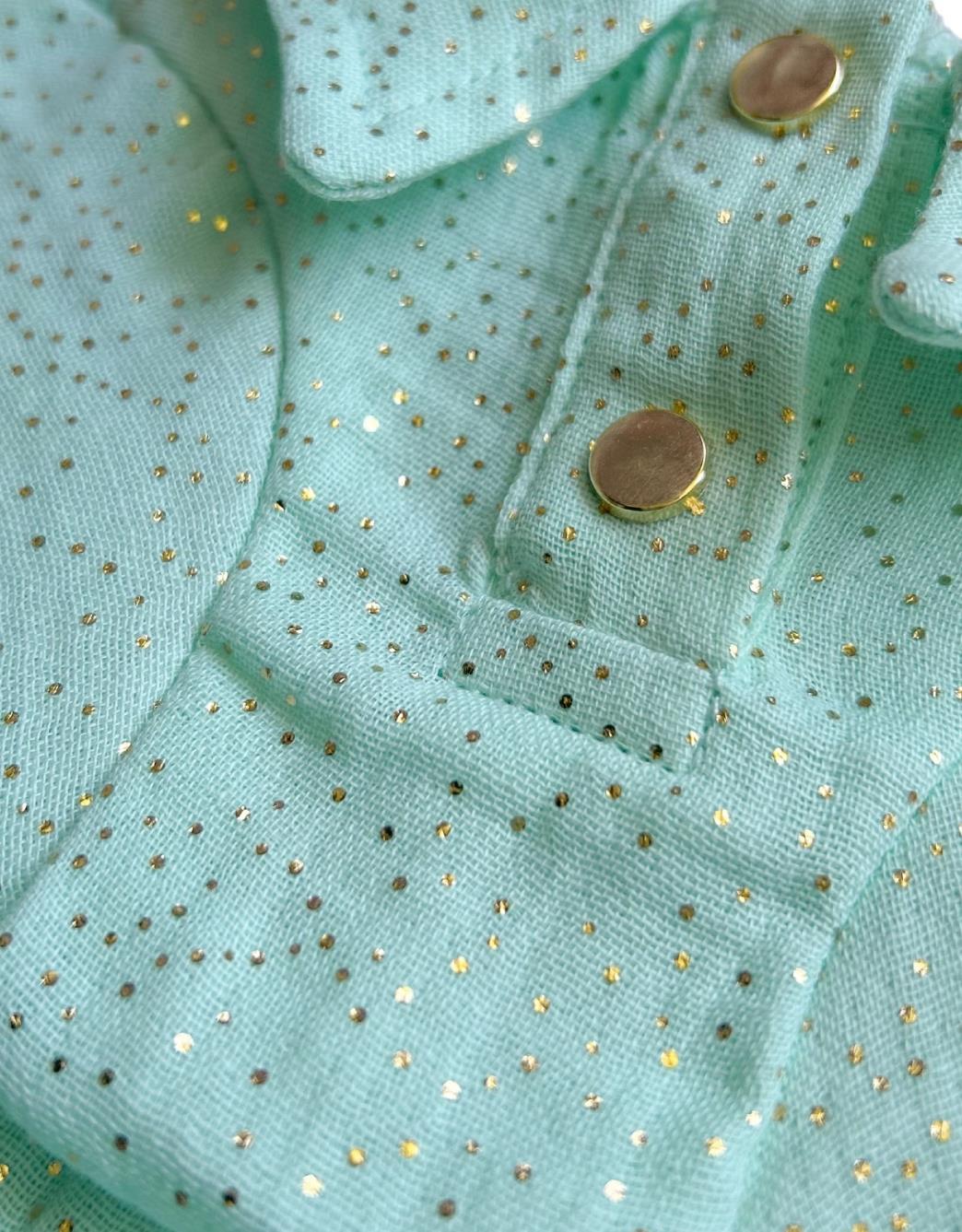 Lolidogs Muslin Dog Tunic Shirt Dreamer Mint