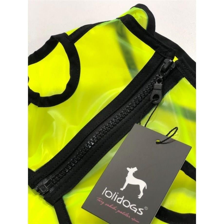 Lolidogs Şeffaf Köpek Yağmurluğu Neon Yeşil