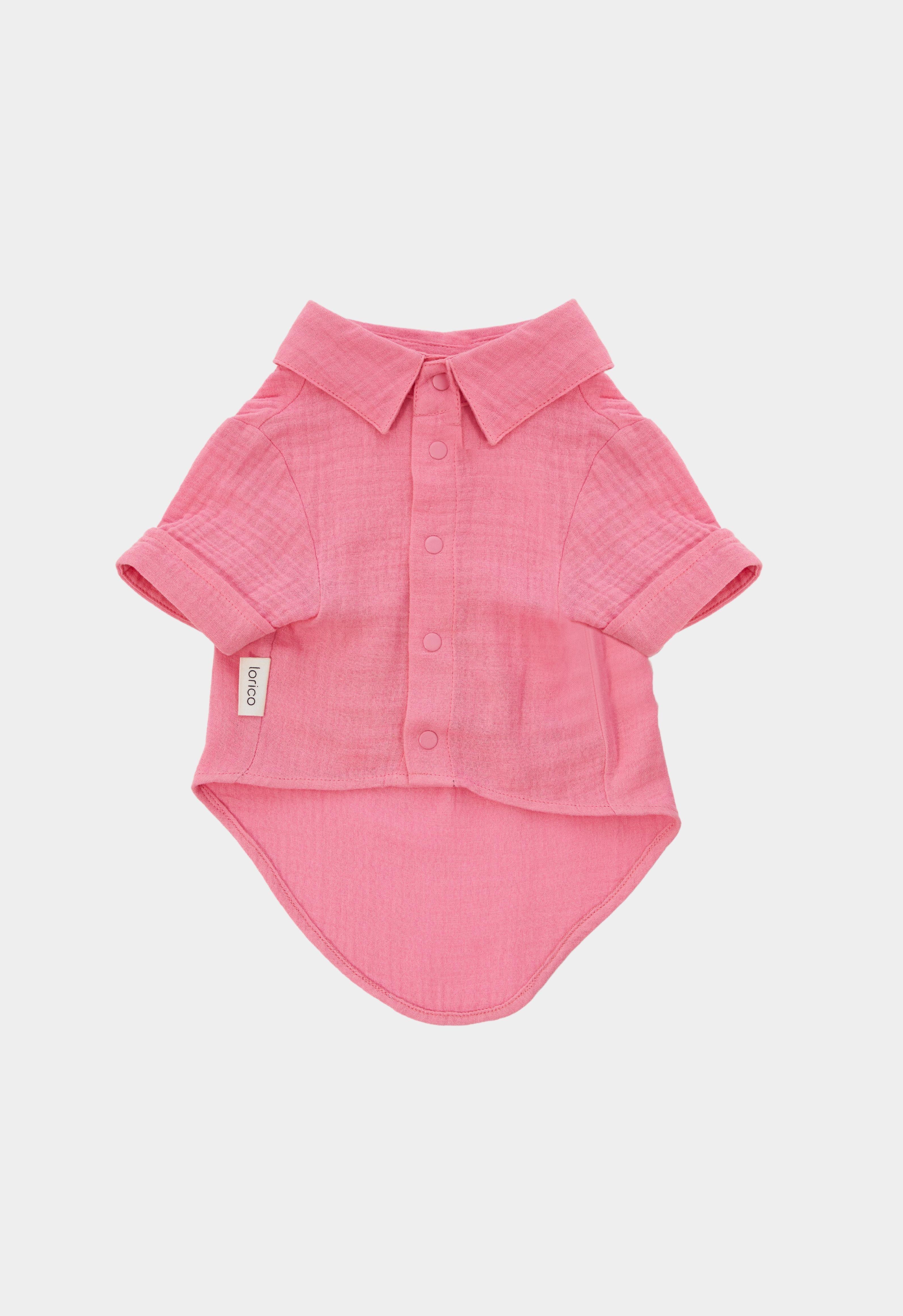 Lorico-Pet Positano Gömlek - Pembe Köpek Kıyafeti