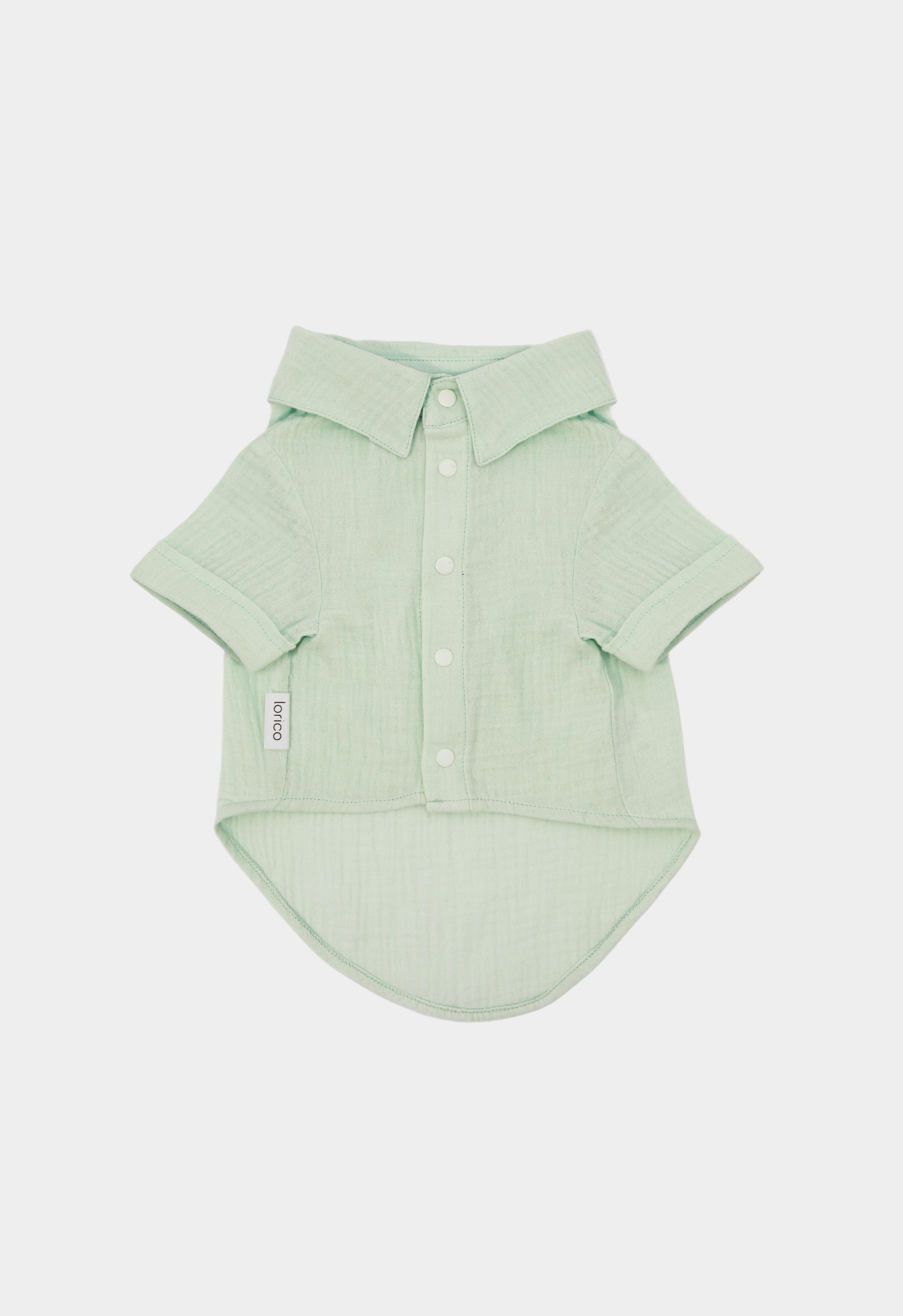 Lorico-Pet Positano Gömlek - Su Yeşili Köpek Kıyafeti