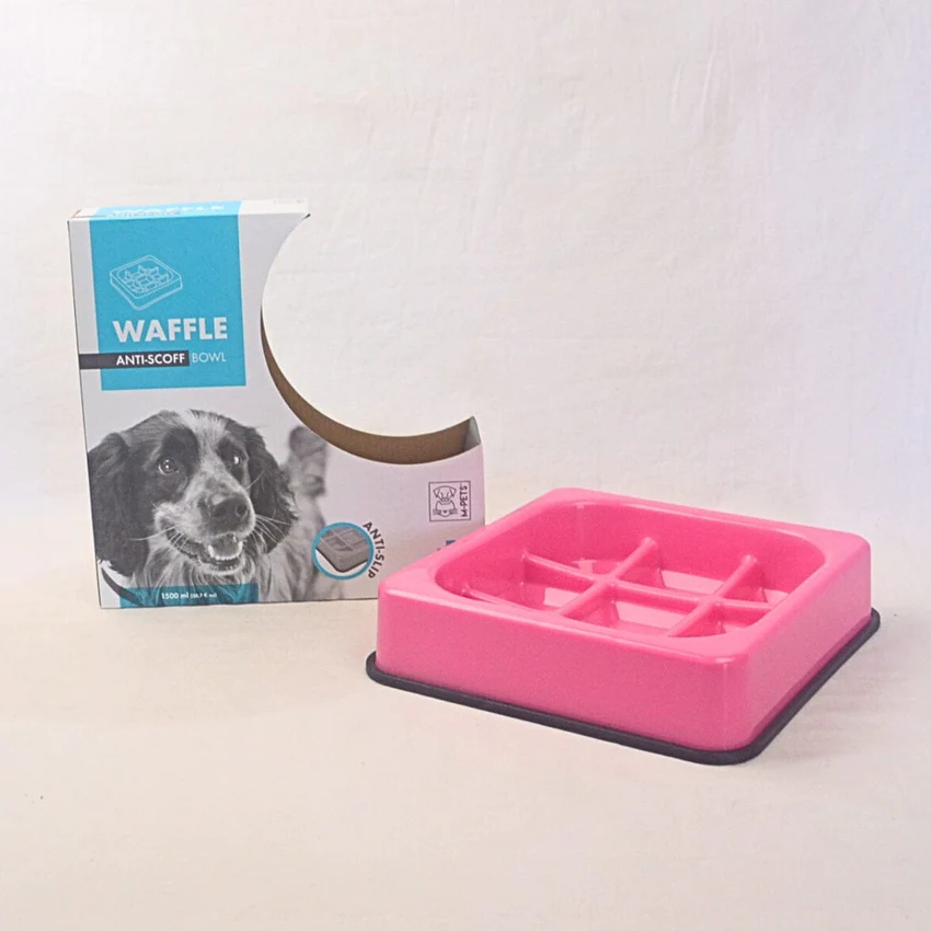 M-Pets Slow Eating Food Container Anti-Scoff Pink