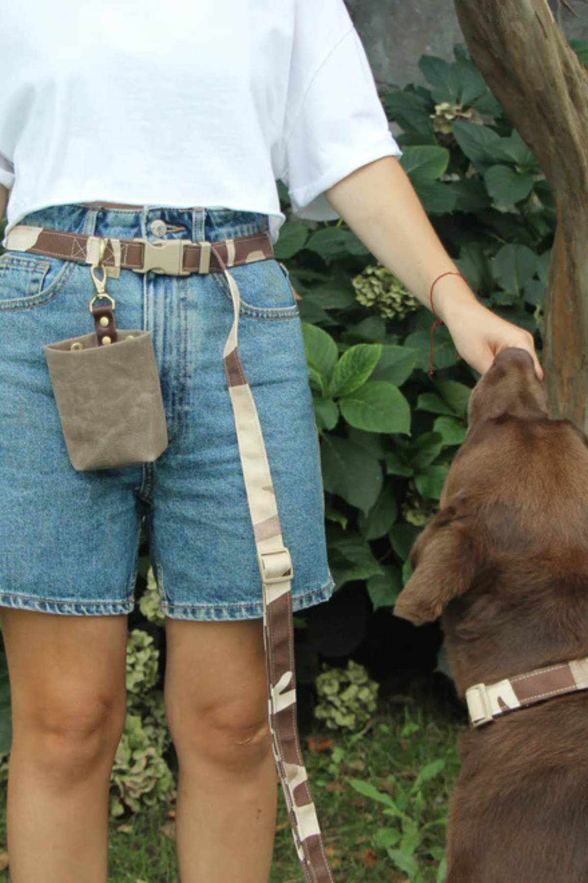 Mars and Mocha Vegan Kamuflaj Handsfree Gezdirme Tasması