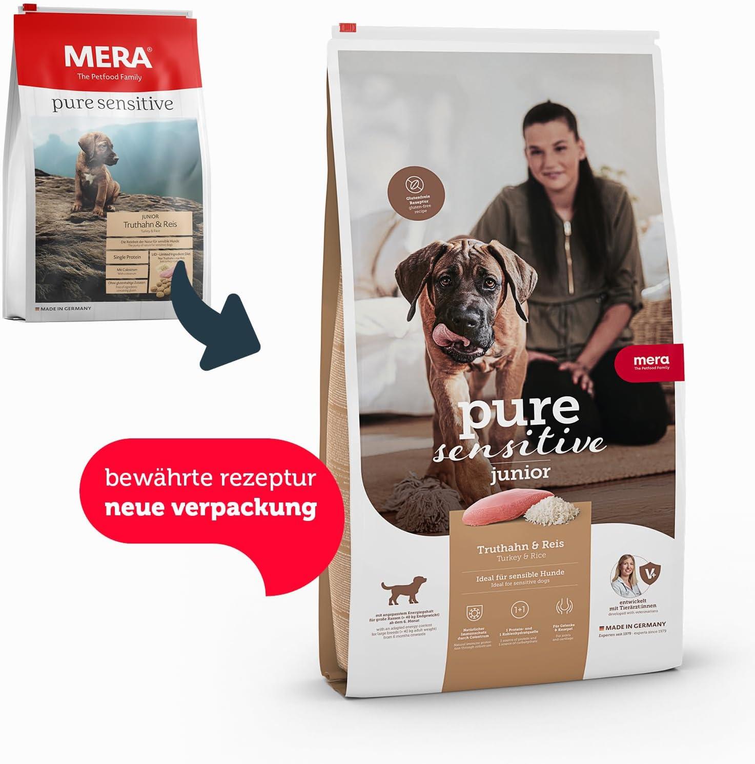 MERA Pure Sensitive Hindi ve Pirinçli Yavru Köpek Maması (6-12 ay) 4 Kilogram