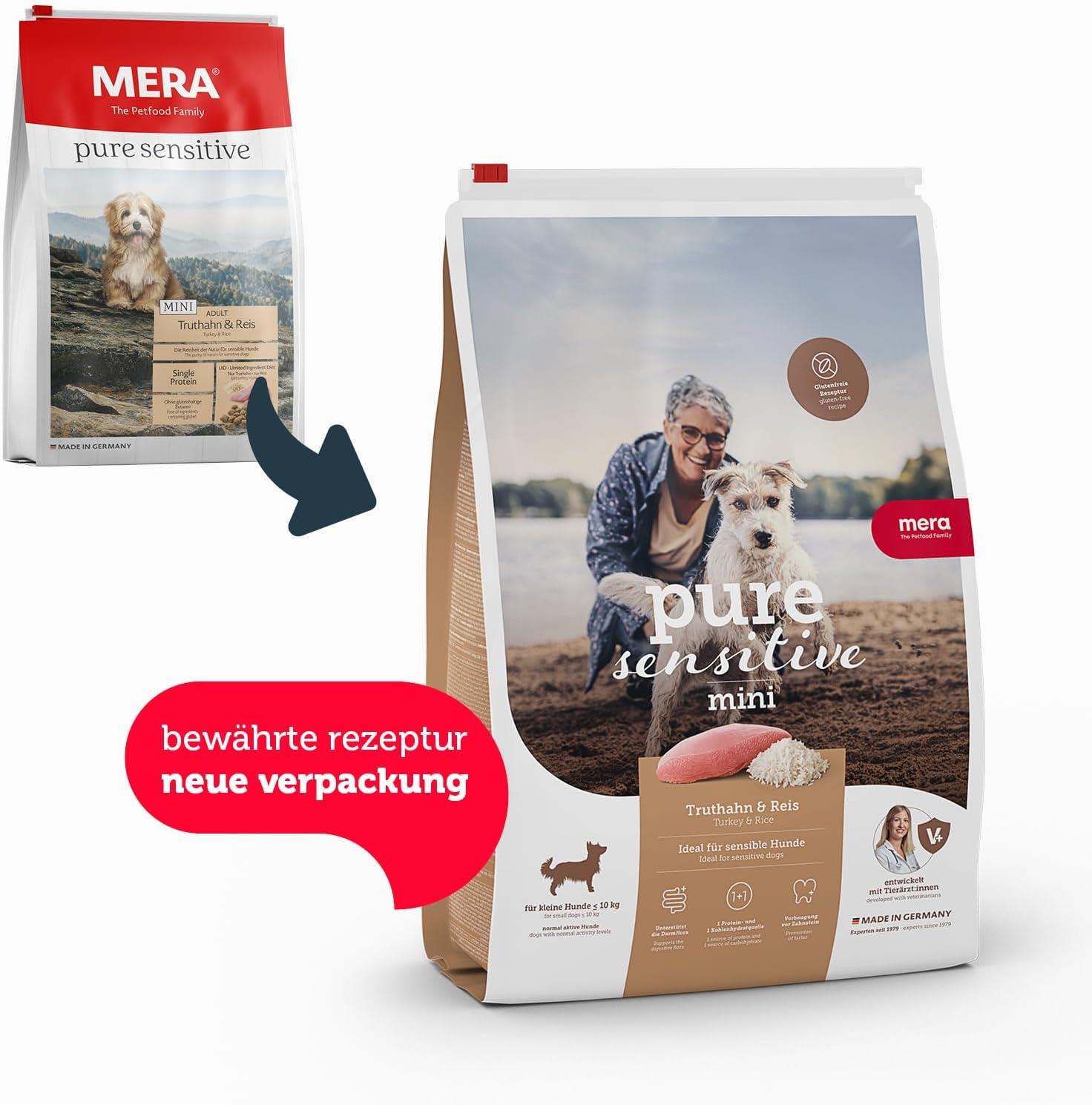 Mera Pure Sensitive Mini Hindi Eti ve Pirinç Küçük Irk Köpek Maması 4 kg