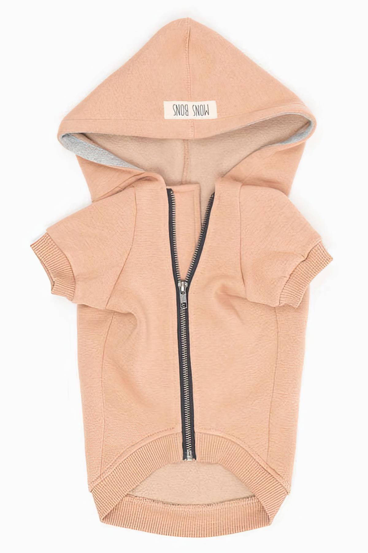 Mons Bons Dog Scott Dog Hoodie Beige