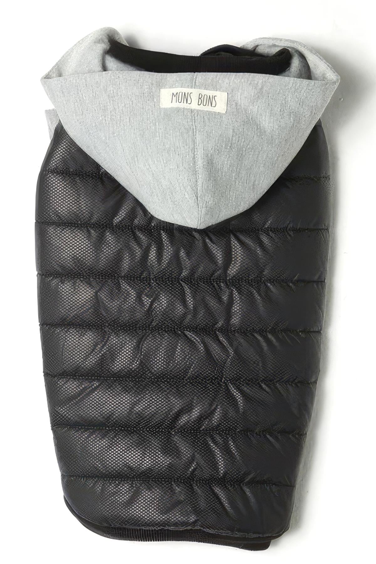 Mons Bons Puffer Black Dog Coat