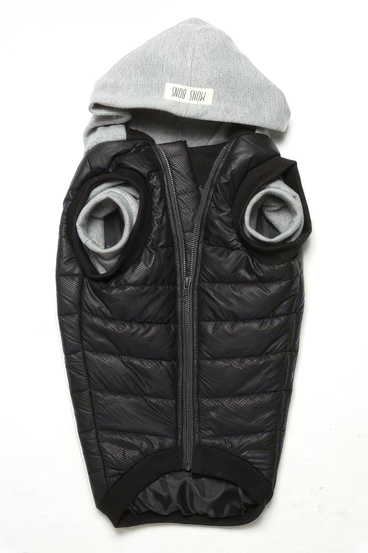 Mons Bons Puffer Black Dog Coat