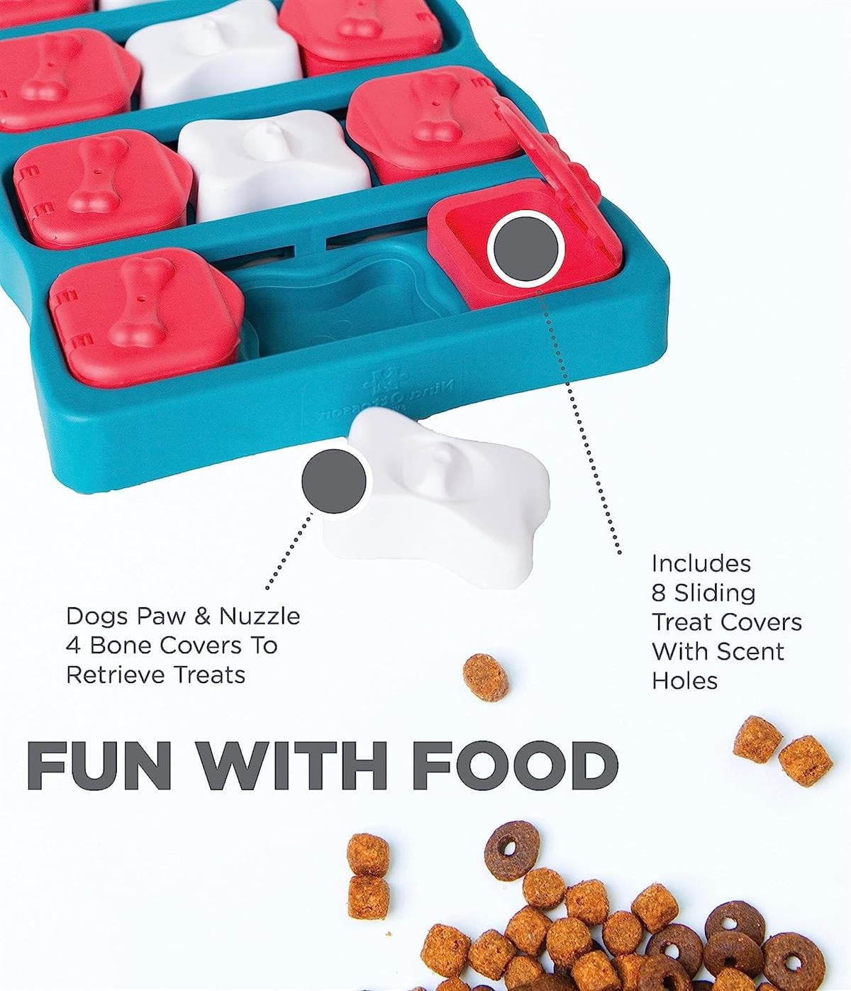 Nina Ottosson Outward Hound Dog Brick - Interactive dog toy for Leckerlis Medium