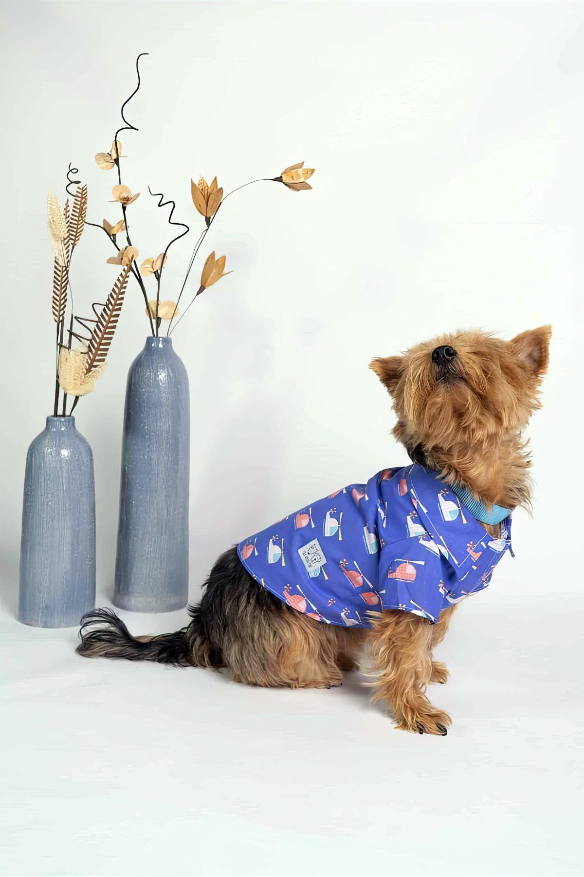 Oli And Lui Helicopter Purple Dog Shirt