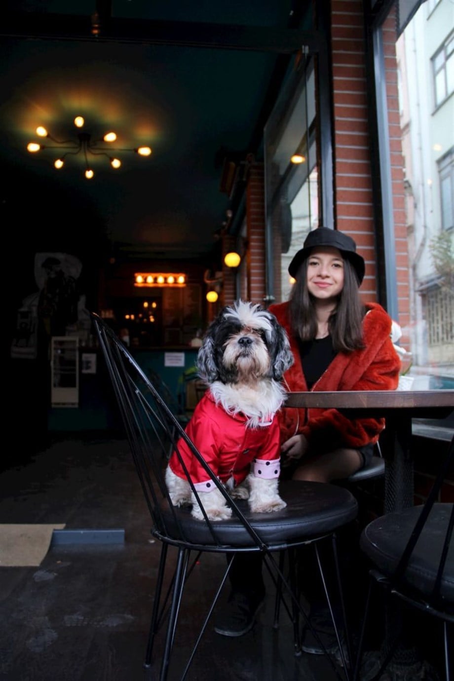 Oli And Lui Red And Dots Dog Raincoat