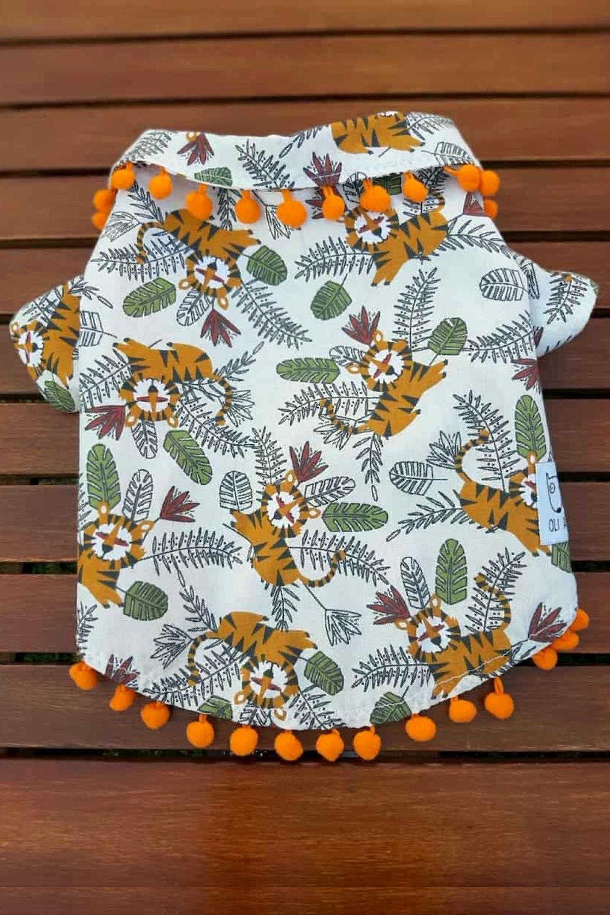 Oli And Lui Tiger Pompom Dog Shirt