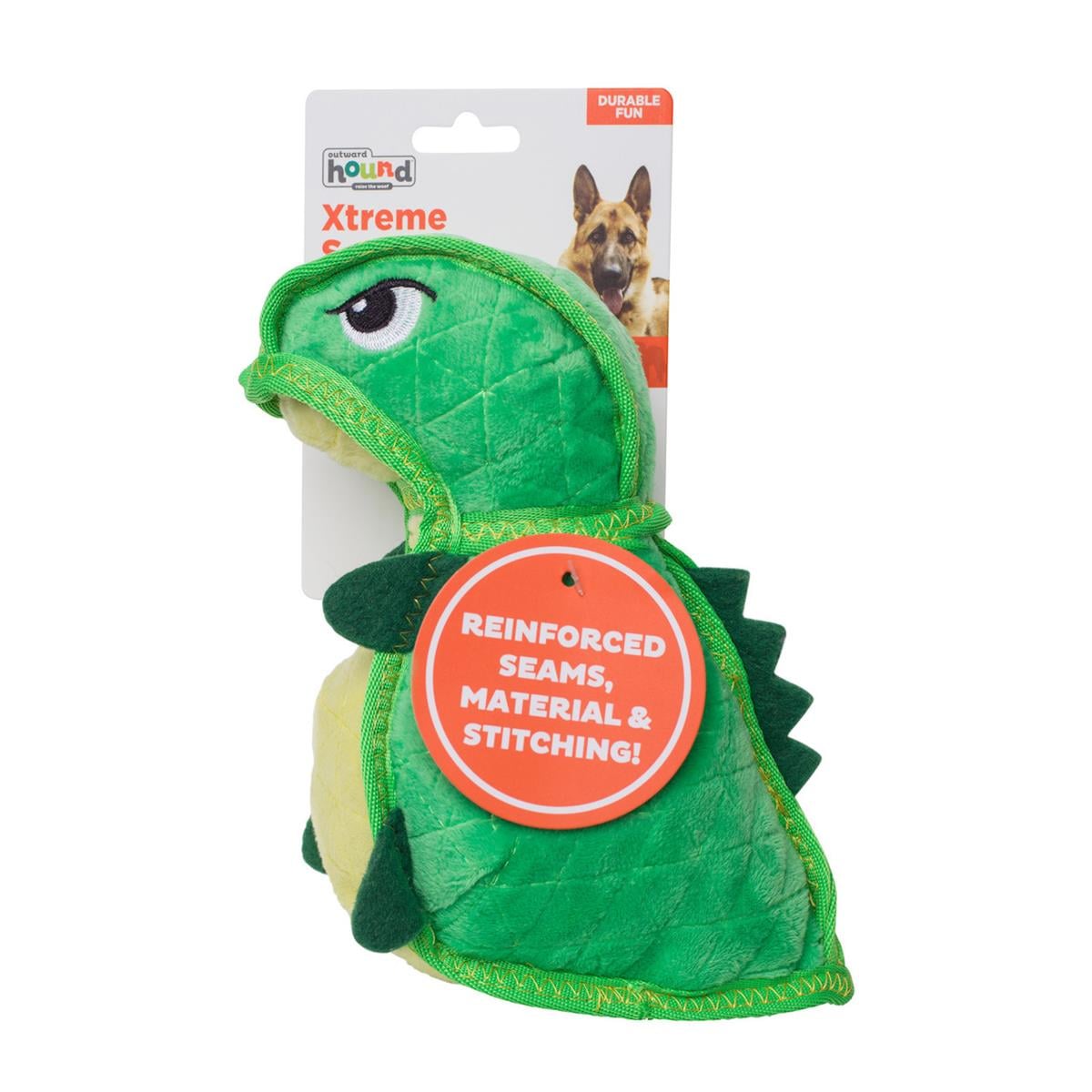 Outward Hound Xtreme Seamz Dino Plush Köpek Oyuncağı
