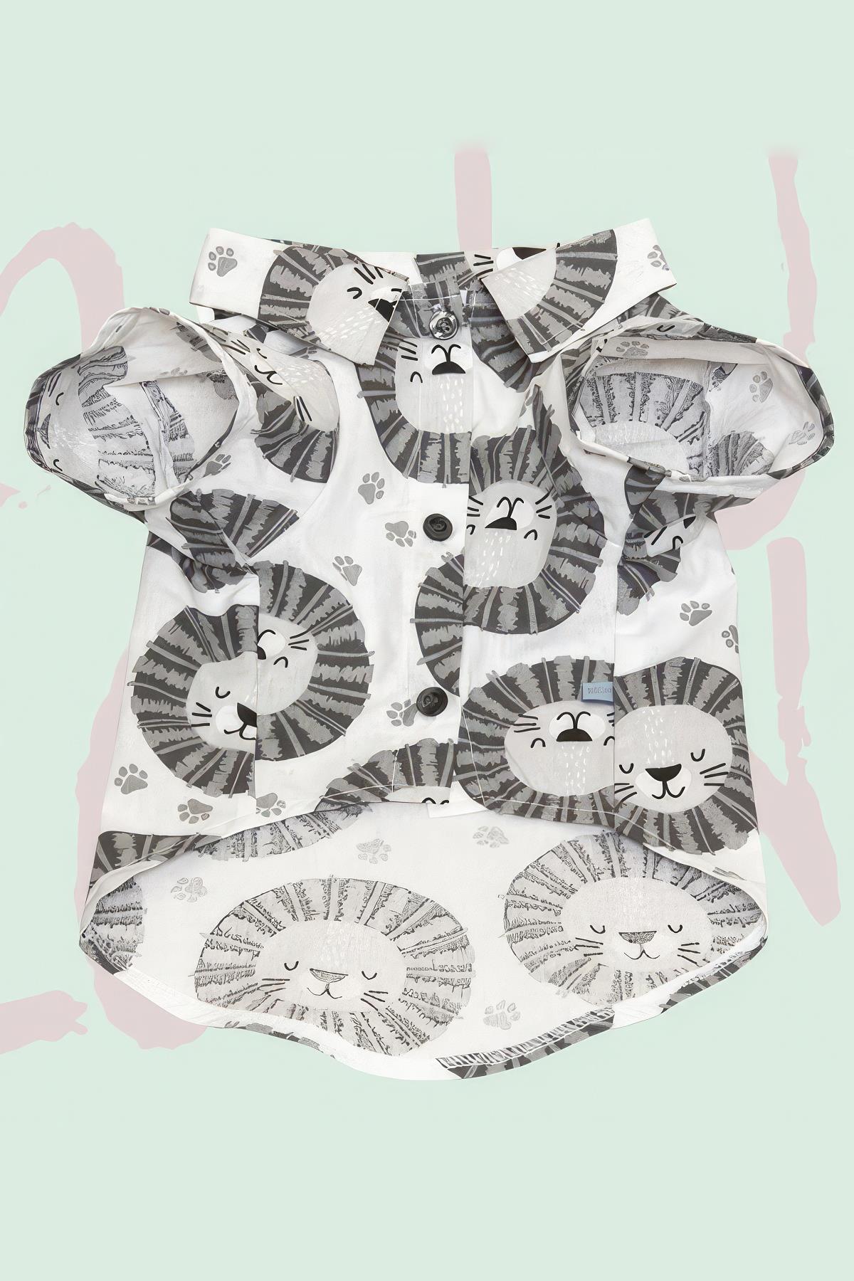Paw Icons Lion In The Street Dog Shirt