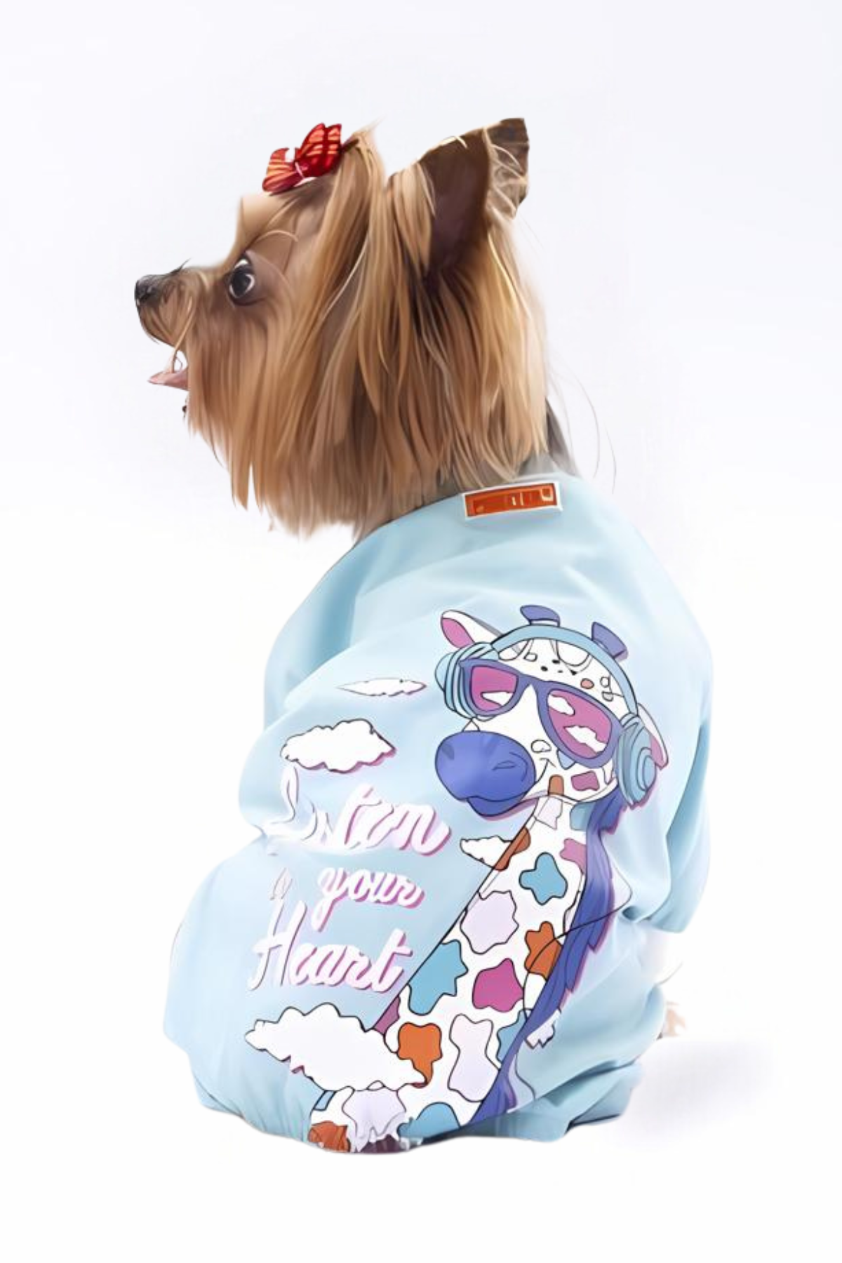 PawStar Bebe Mavi Giraffe Pijama Tulum