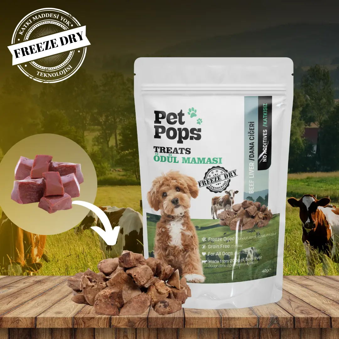 Pet Pops Beef Liver, Freeze Dry Dog Treats