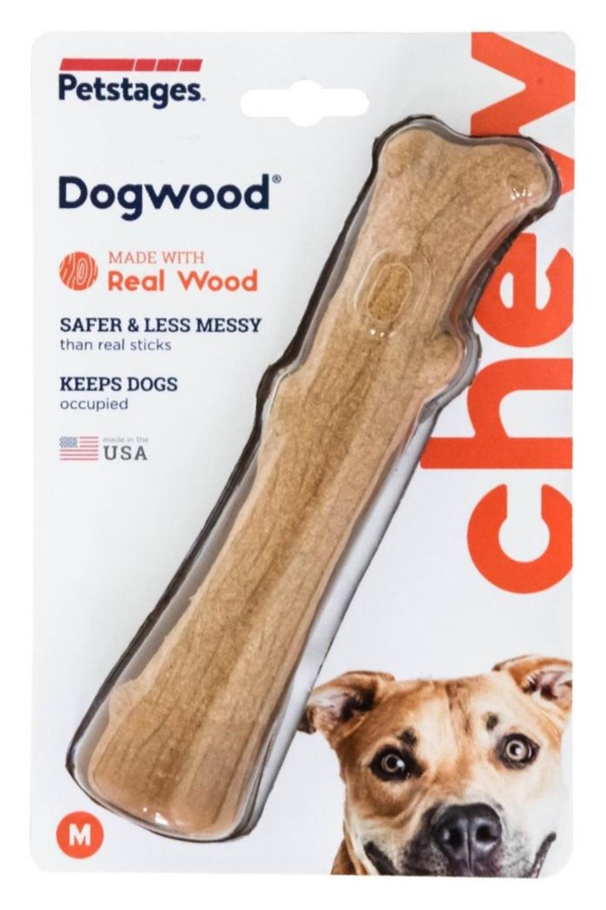 Petstages Durable Stick Medium Papaya Tree Endless Dog Bone