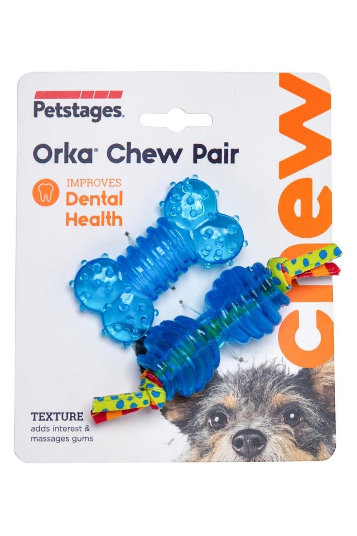 Petstages Orka Chew Pair 2 Pack Double Bone Dog Toy