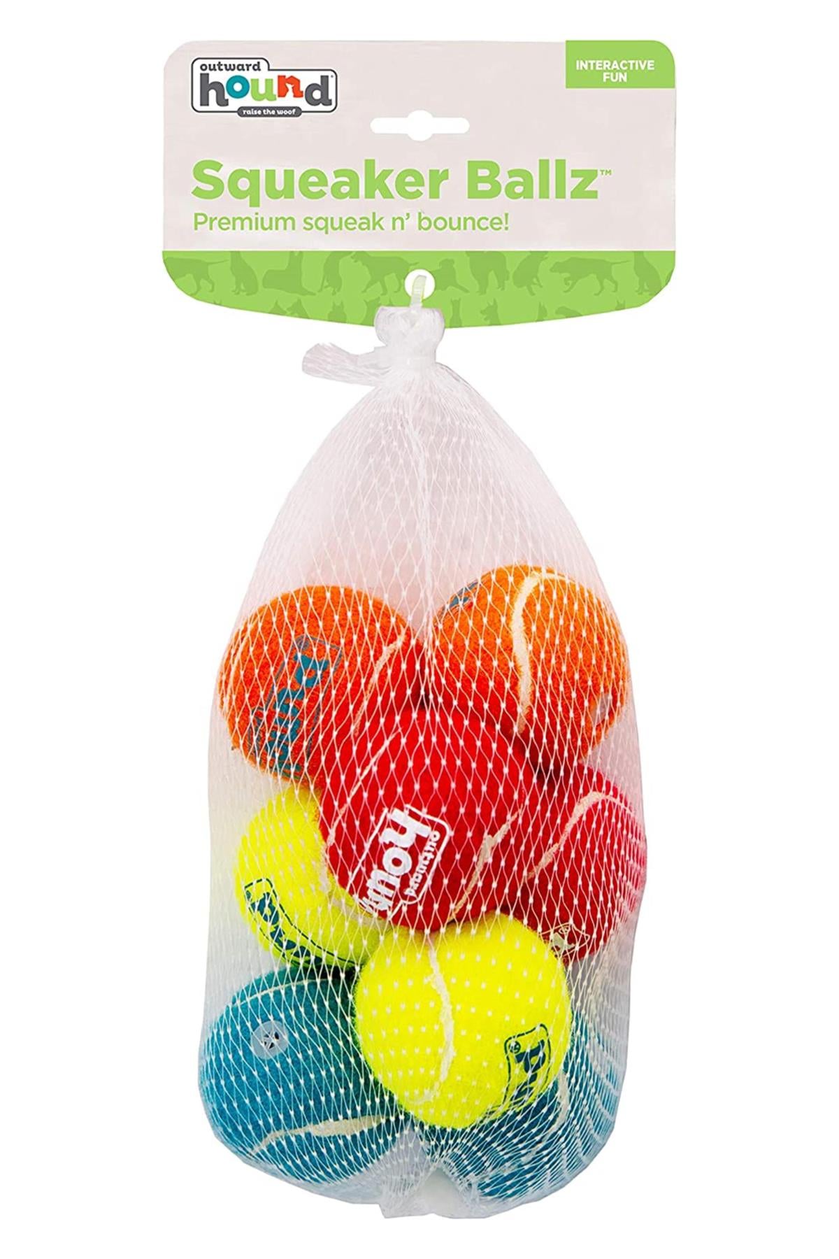 Petstages Squeaker Ballz Squeaky Tenis Topları, Medium