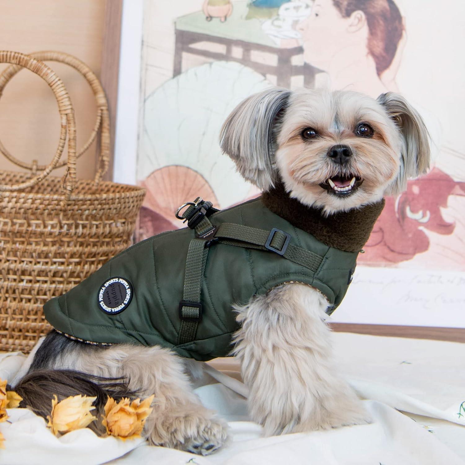 Puppia Donavan Kış Köpek Montu Haki