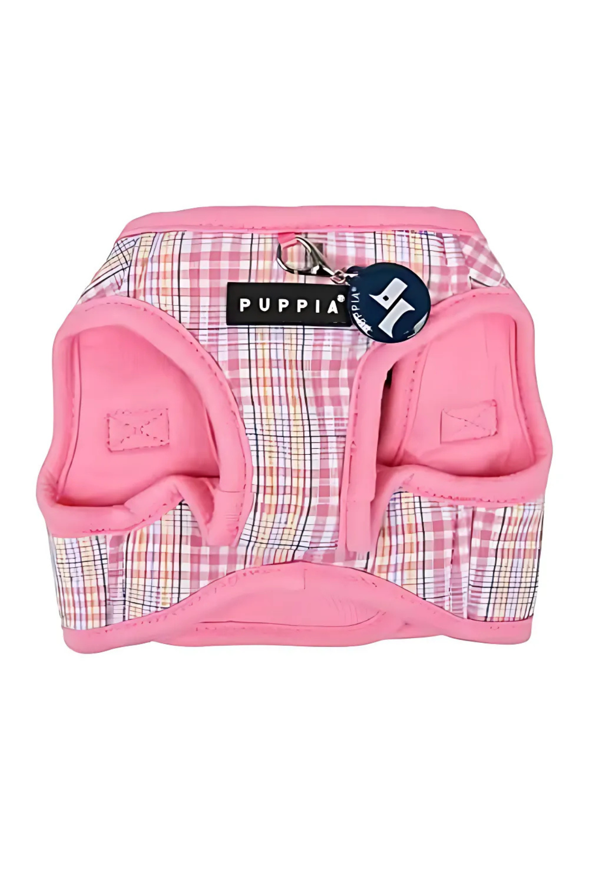 Puppia Göğüs Tasması Kareli Pembe