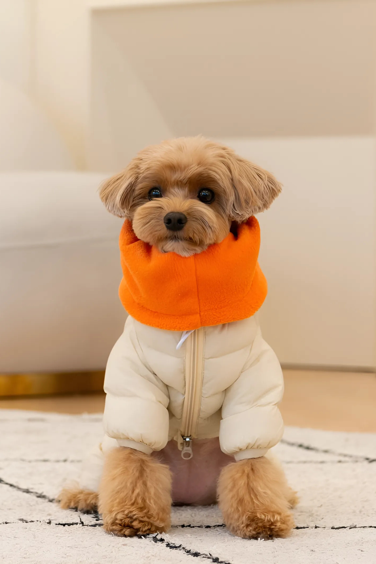 Puppia SNOOD PADDING JUMPSUIT BEIGE