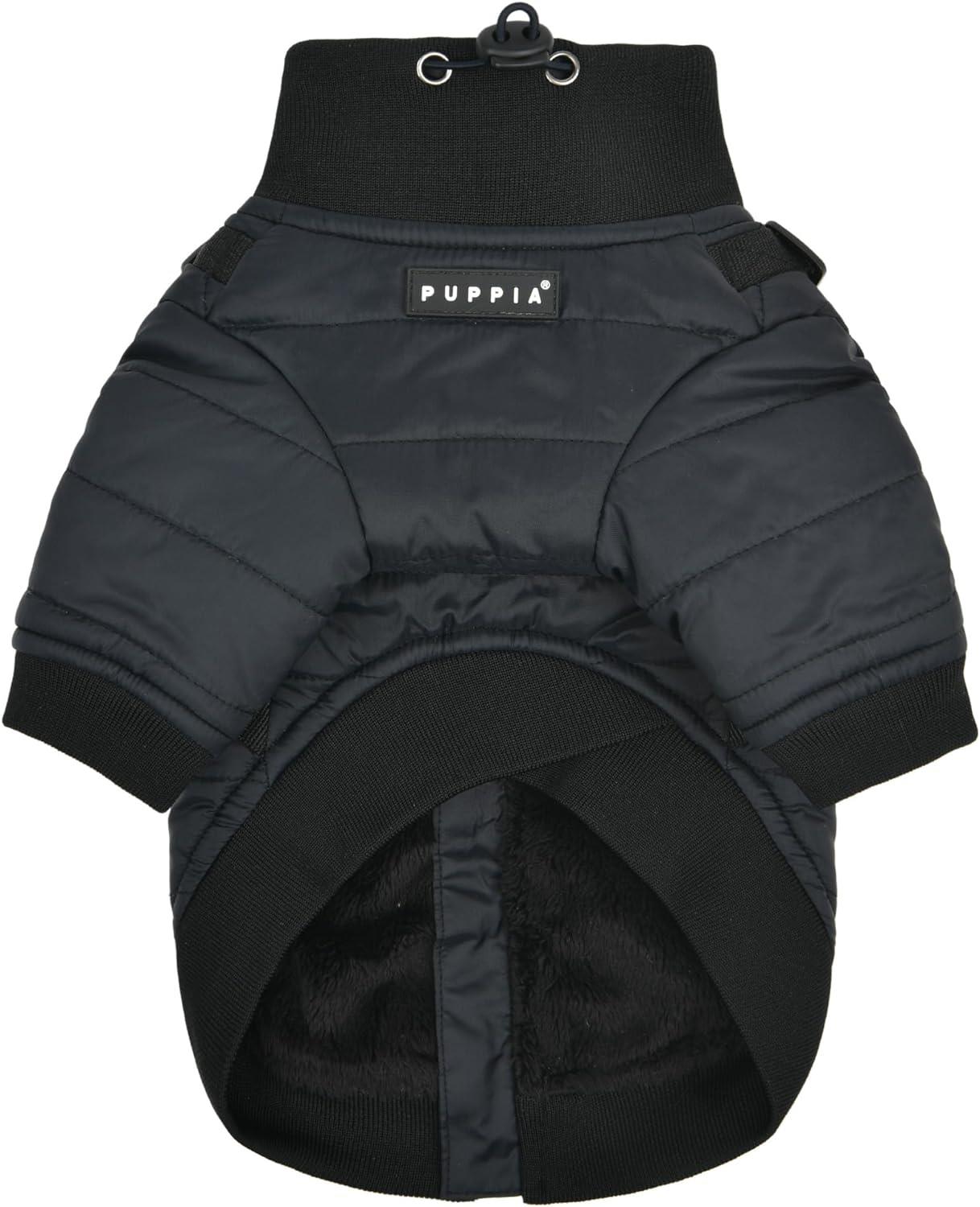 Puppia Stratus Dog Jumper Tasmalı Köpek Mont Siyah
