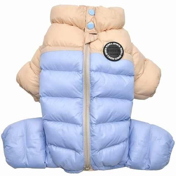 Puppia Ultra Light Pastel Jumpsuit Köpek Tulumu Mavi-Krem