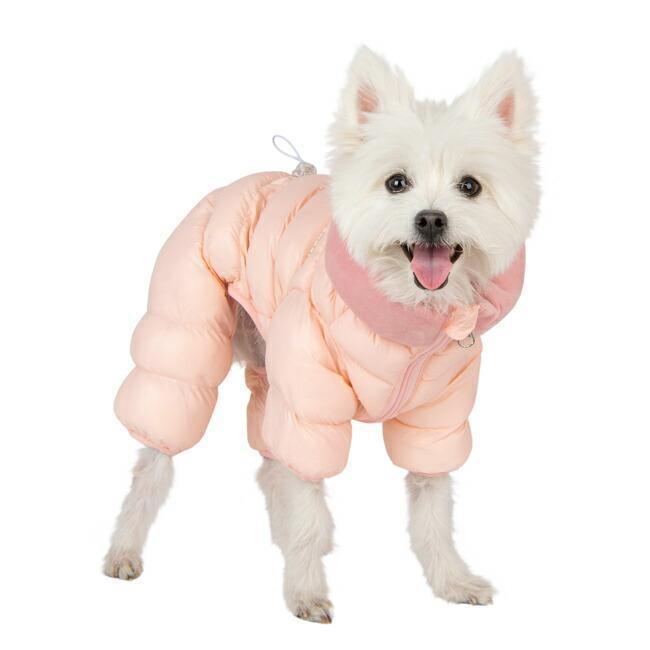 Puppia VELOUR SOFT ALLINONE JUMPER pink Köpek Tulumu