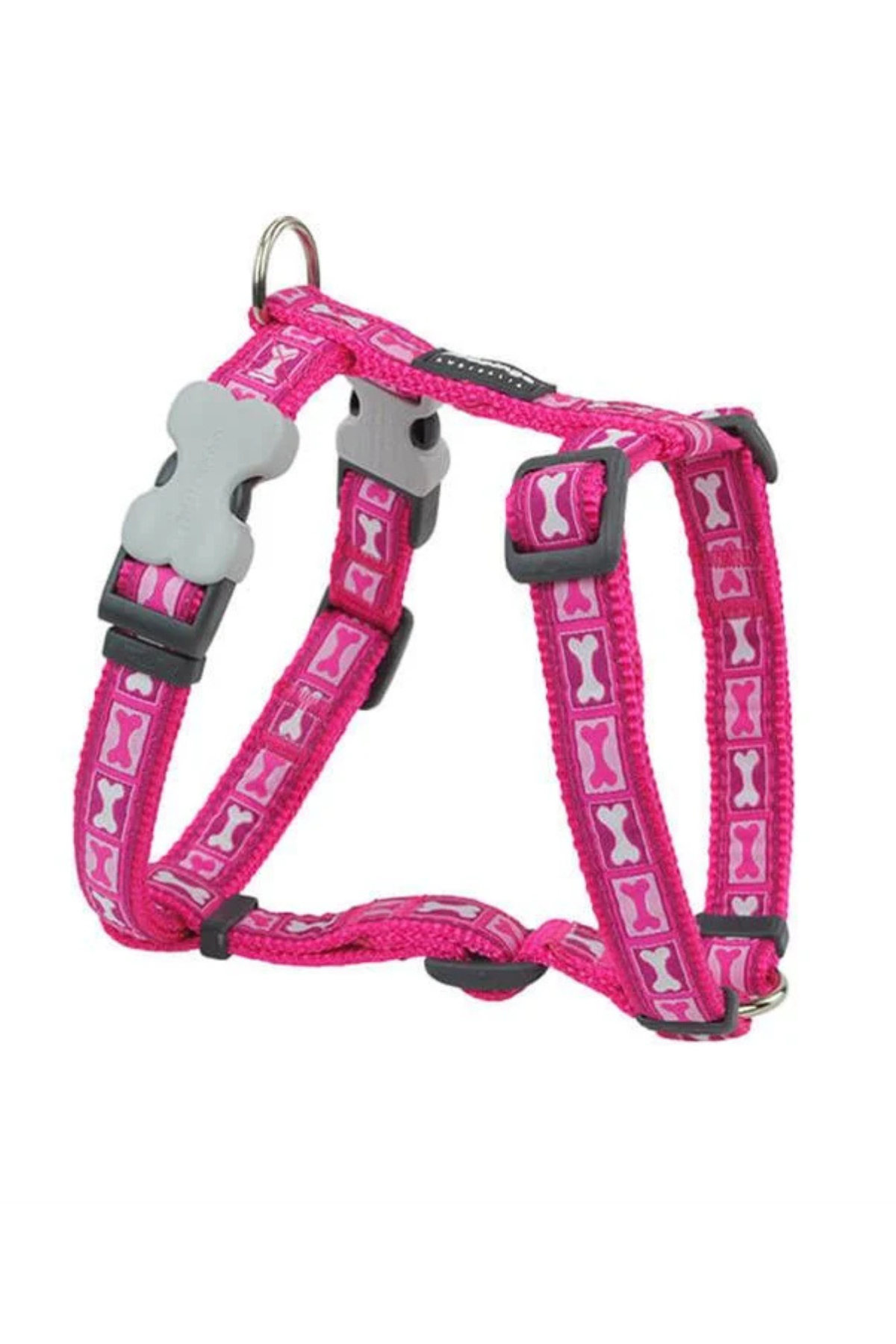 Reddingo Bone Yard Desenli Pembe Köpek Göğüs Tasması 25mm