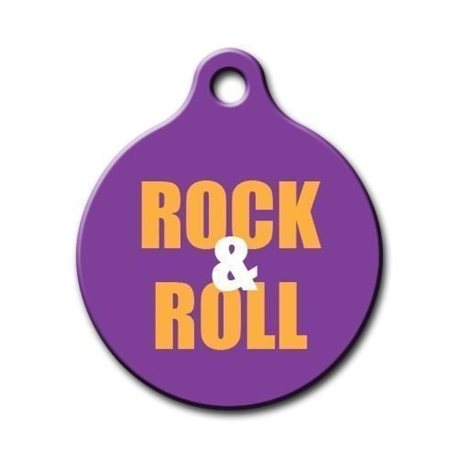 Rock & Roll Yuvarlak Kedi Köpek Künyesi