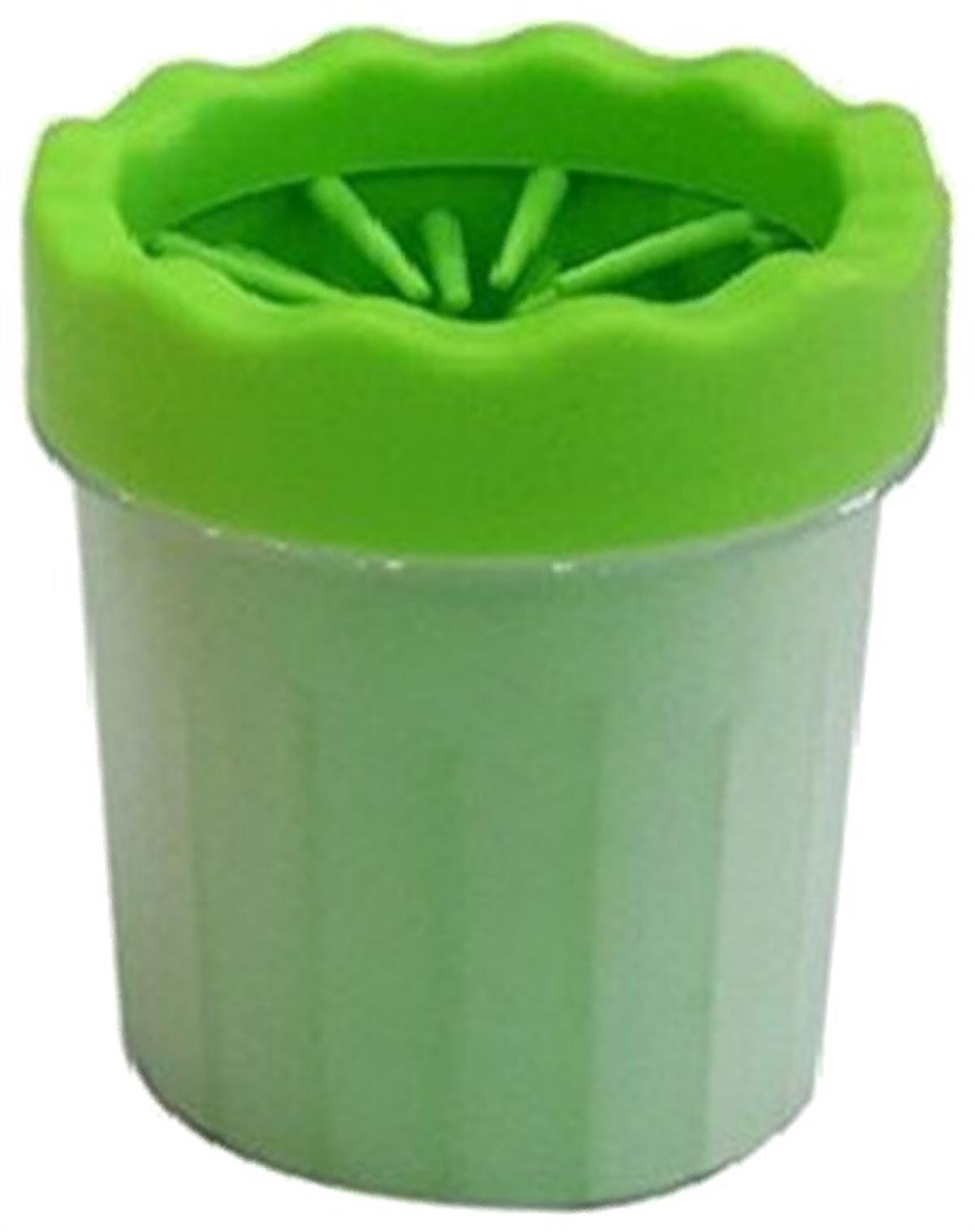 Soft Gentle Küçük Boy Hijyenik Köpek Pati Yıkama Temizleme Aparatı Yeşil