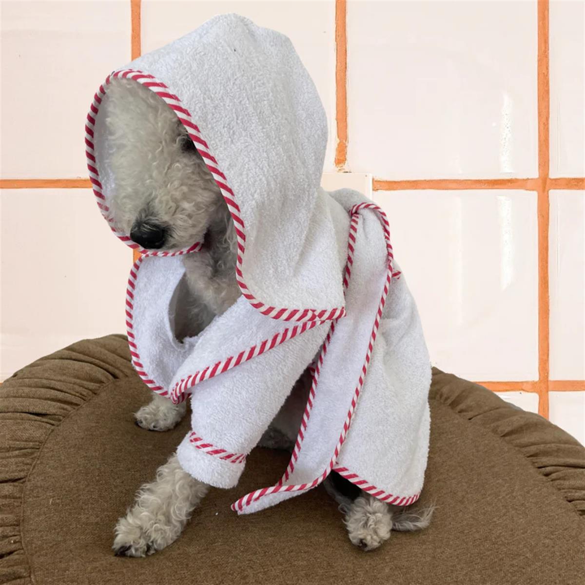 St. Pia Par Avion Bath Robe Dog Bornosis