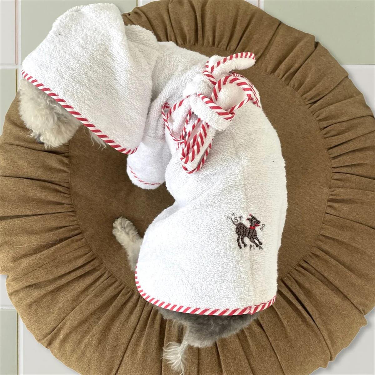 St. Pia Par Avion Bath Robe Dog Bornosis