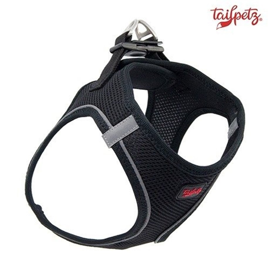 Tailpetz Air Mesh Köpek Göğüs Tasması Siyah