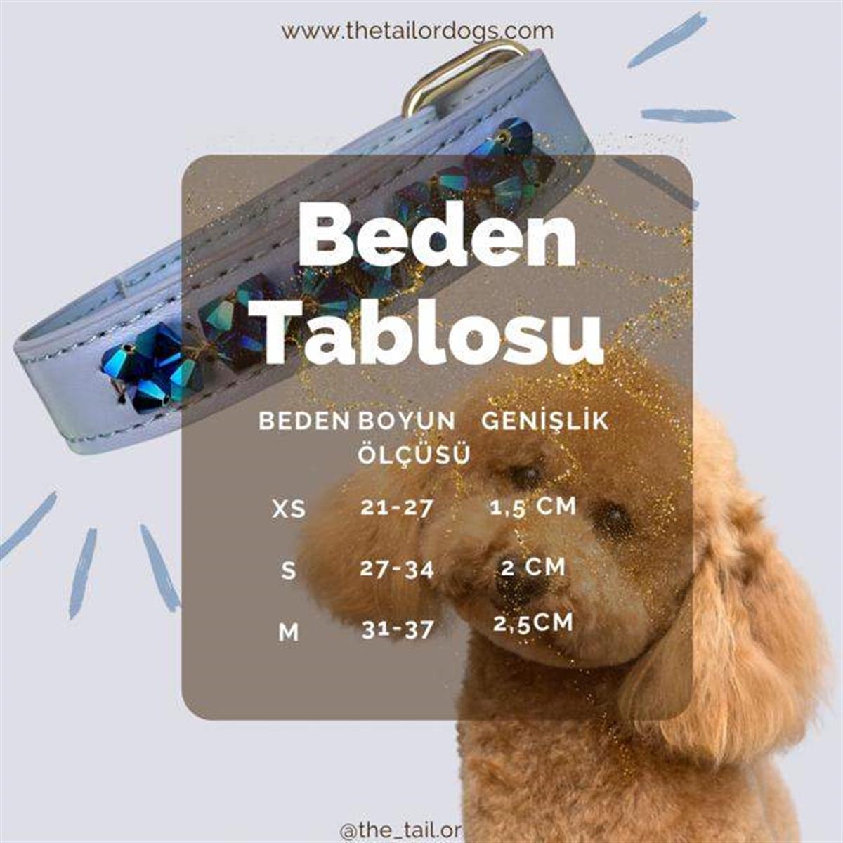 The Tailor Dogs Kahverengi Swarovski Köpek Boyun Tasması
