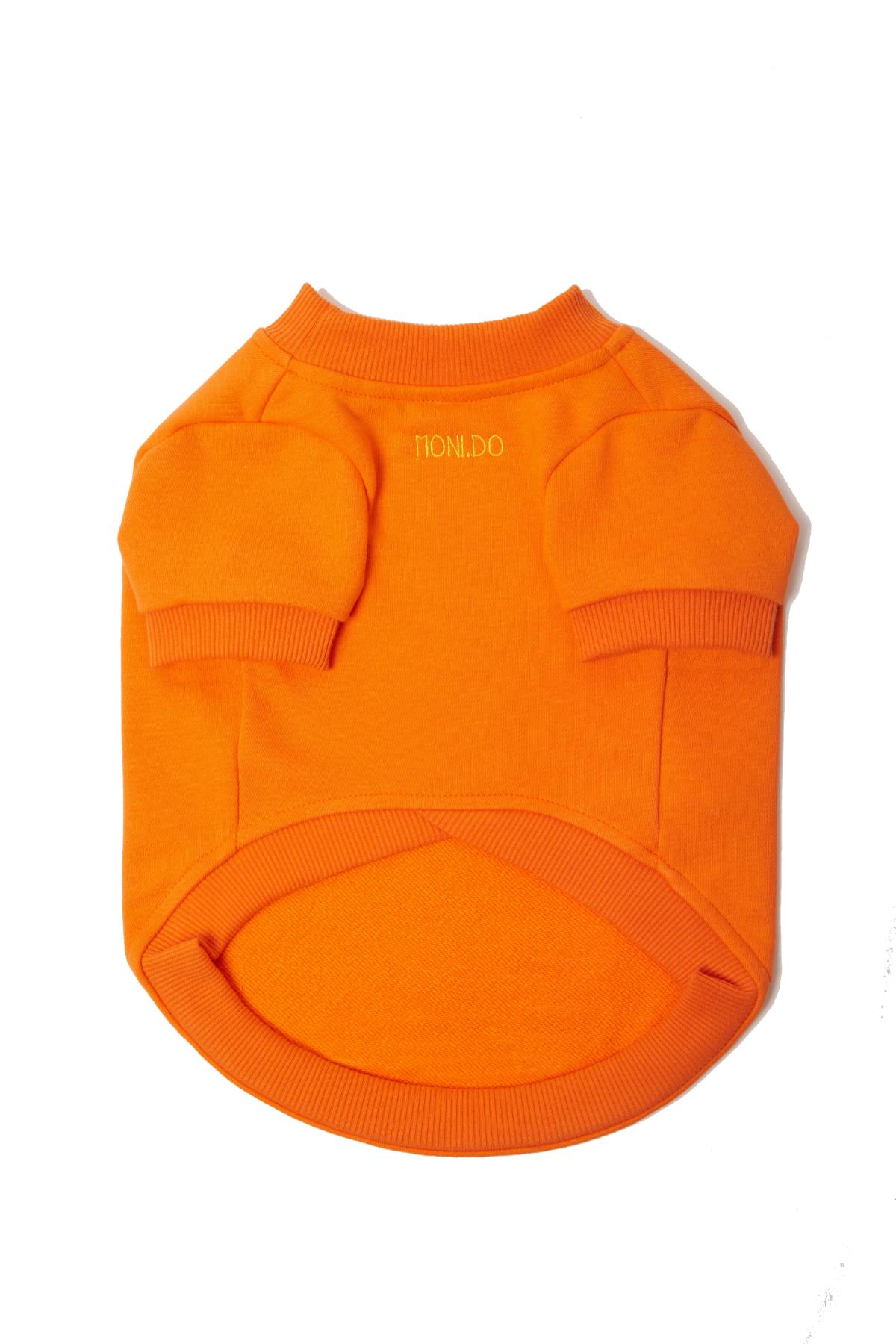 Monido Orange Dog Sweatshirt - Whatver Slogan