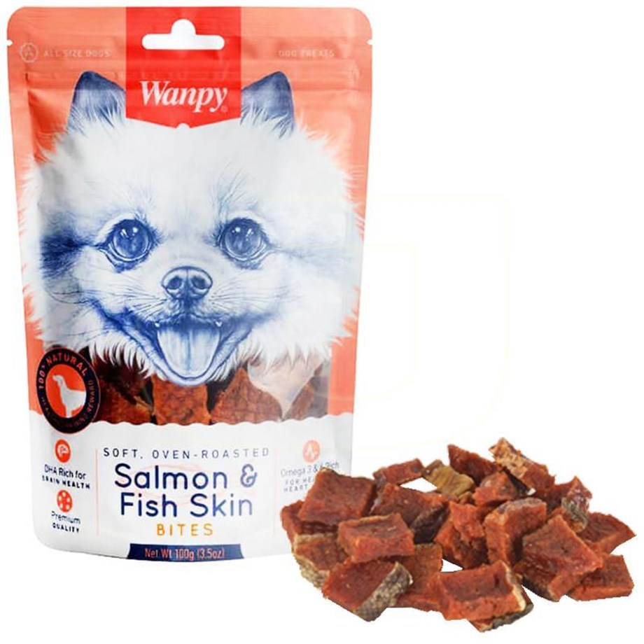 Wanpy Somon Balıklı Yumuşak Köpek Ödülü 100 gr
