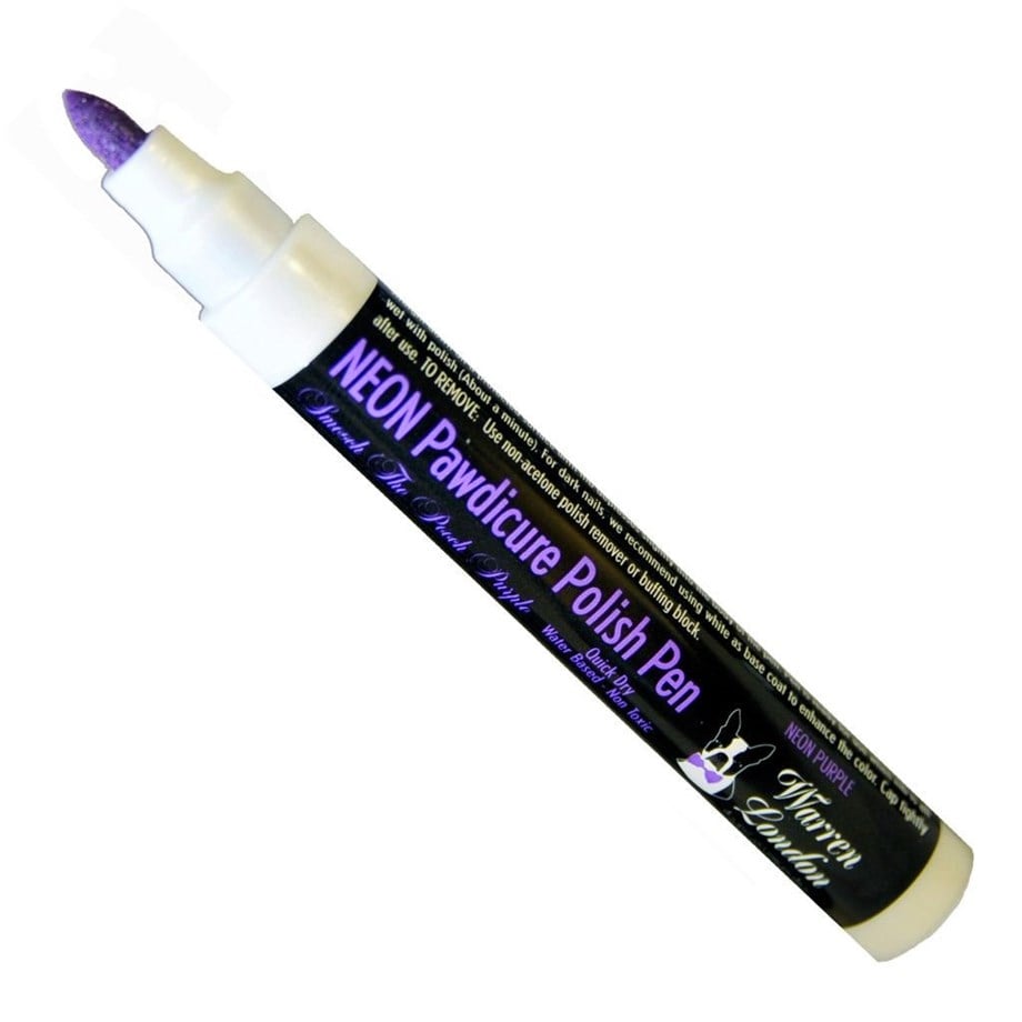 Warren London Pawdicure Polish Pen - Köpekler için Neon Mor Kalem Oje