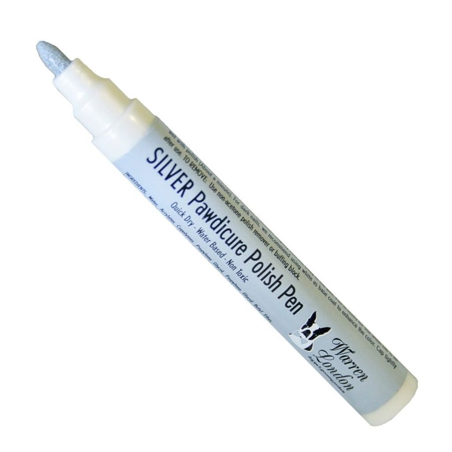 Warren London Pawdicure Polish Pen - Silver Pen For Dogs Nail Polish