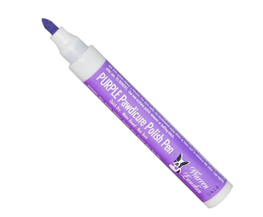 Warren London Pawdicure Polish Pen - Köpekler için Mor Kalem Oje