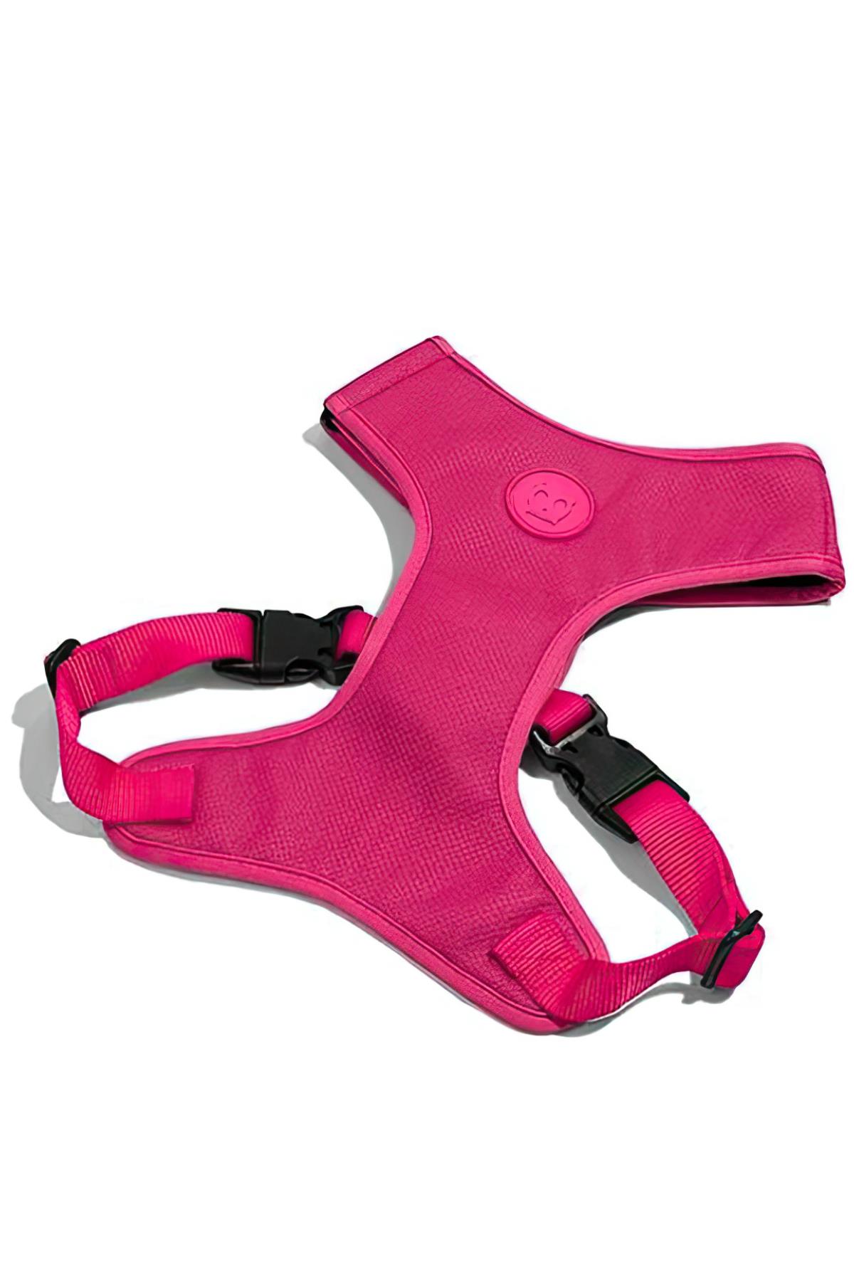 Zee.Dog Pink Led Ayarlanabilir Air Mesh Köpek Göğüs Tasması