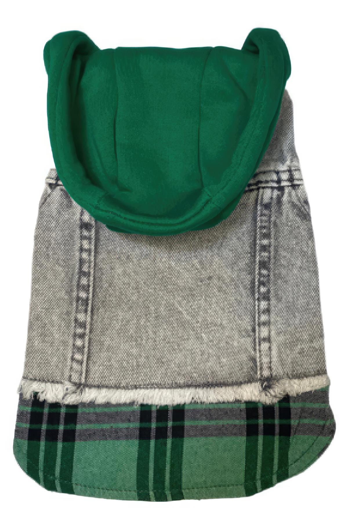 ZiggyDog Yeşil Kot Köpek Ceketi