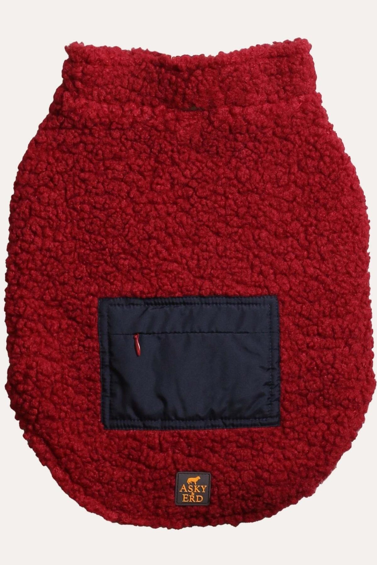Zippered Sherpa Vest | Burgundy